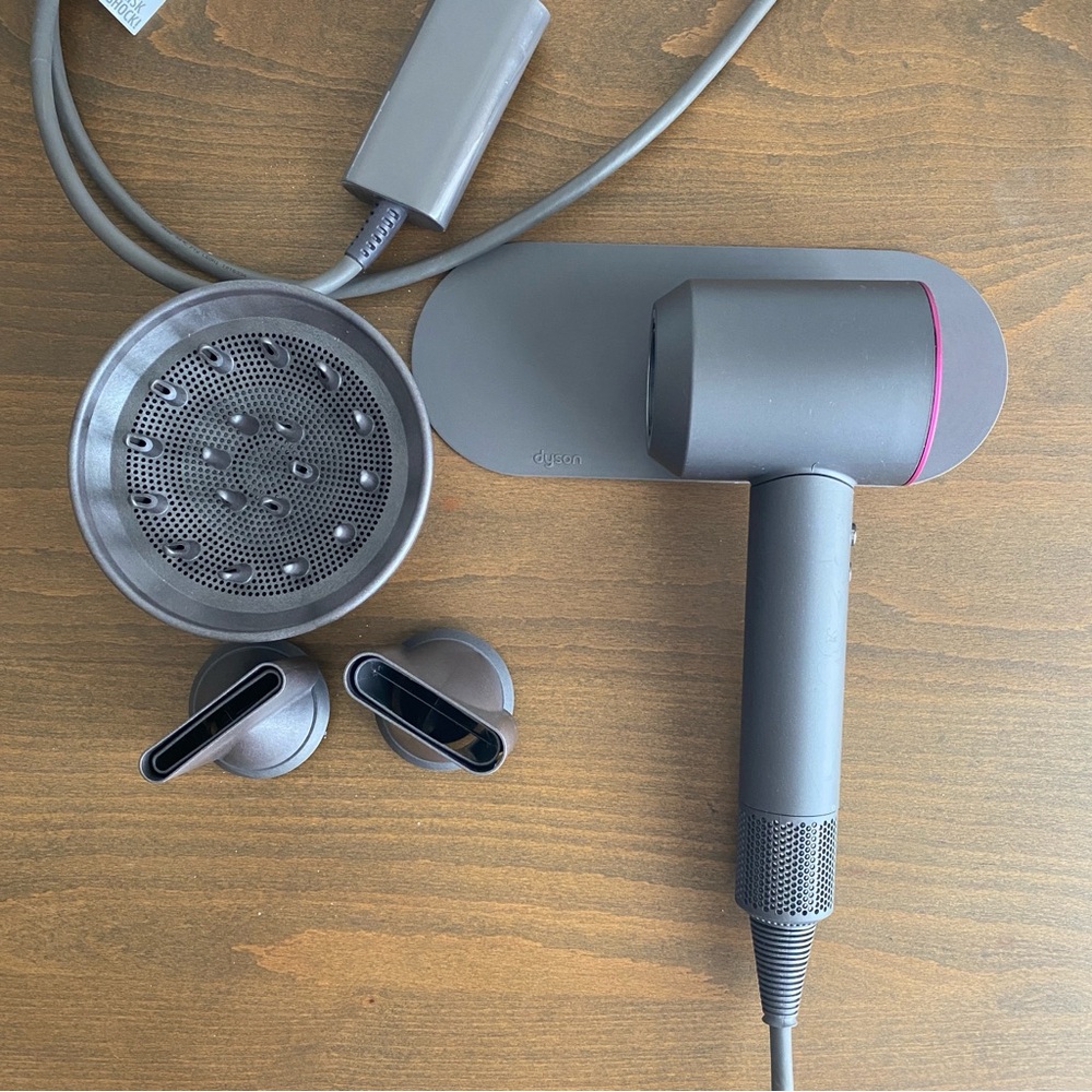Dyson Supersonic Hair Dryer in Gray with Pink Trim